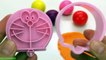 Learn Colors with Play Doh Balls and Rooster Animals Cookie Molds and Kinder Surprise egg