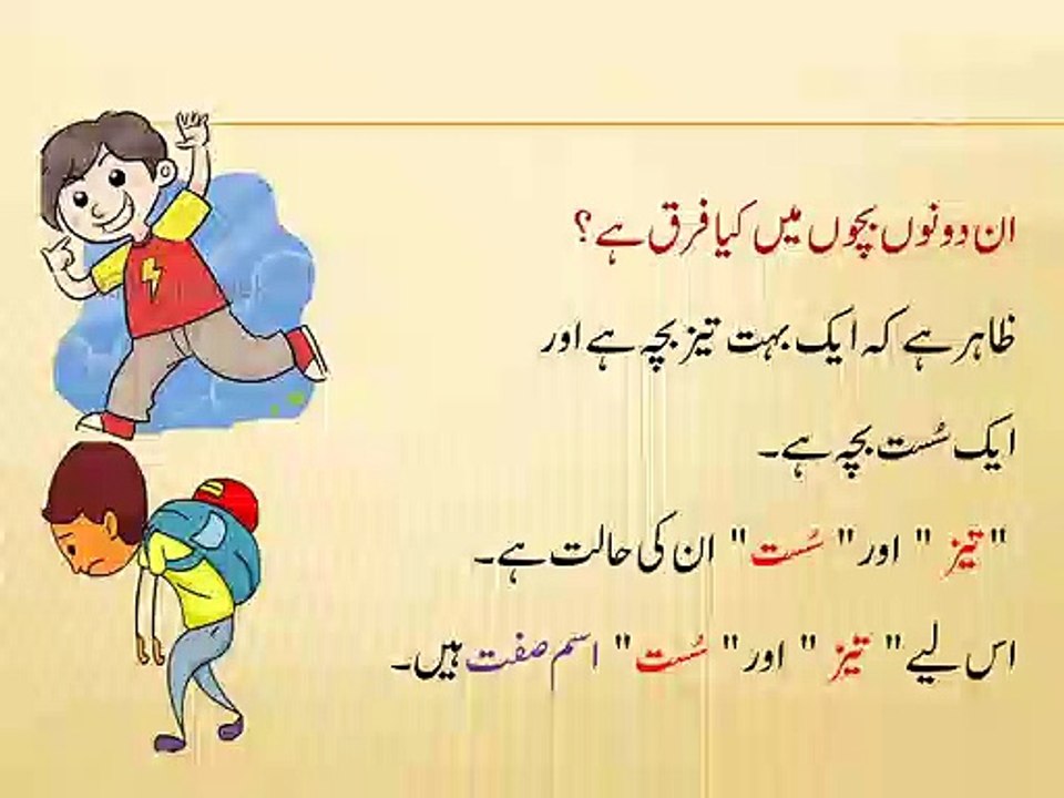 Ism-e-Sifat - Urdu Qawaid