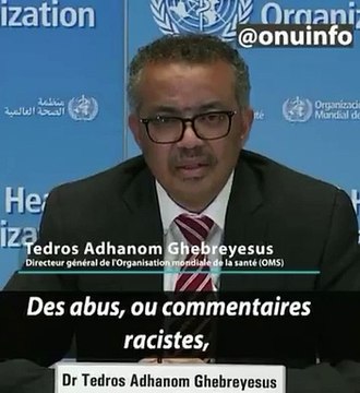 Tedros Adhanom Ghebreyesus, directeur général de l'OMS : ''j'ai reçu des menaces de mort