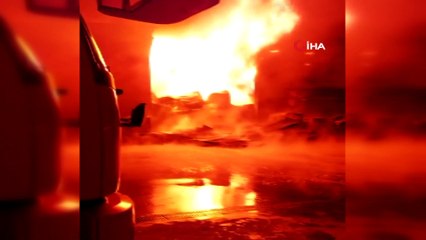 Trabzon’da balık fabrikasının soğuk hava deposunda yangın