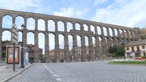 Lugares emblemáticos de Segovia, sin turistas durante el confinamiento