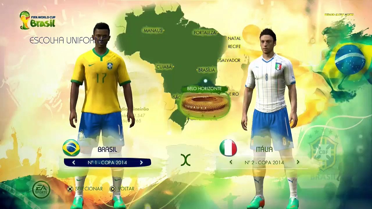 BRASIL X ITALIA - FIFA WORLD CUP BRASIL 2014 - COPA DO MUNDO - SEMI FINAL /JOGO 6  - PS3