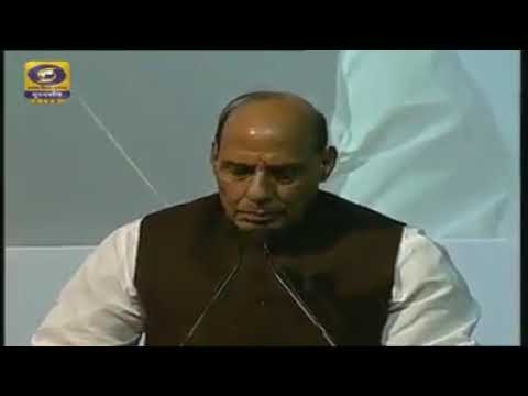 Union Home Minister Rajnath Singh praising Pandit Jawaharlal Nehru as a champion of democracy