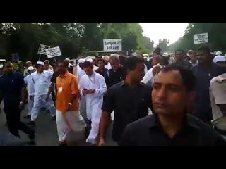Congress President Rahul Gandhi march from Rajghat to Ramleela Maidan