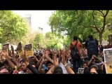 Students protesting against SSC Scam