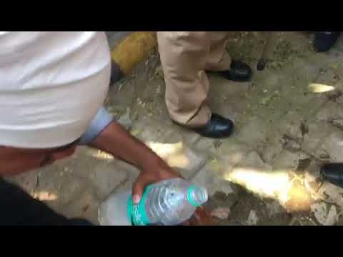 Police lathi charges protesting students