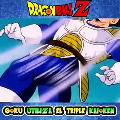 Goku Utiliza El Triple Kaioken Contra Vegeta.