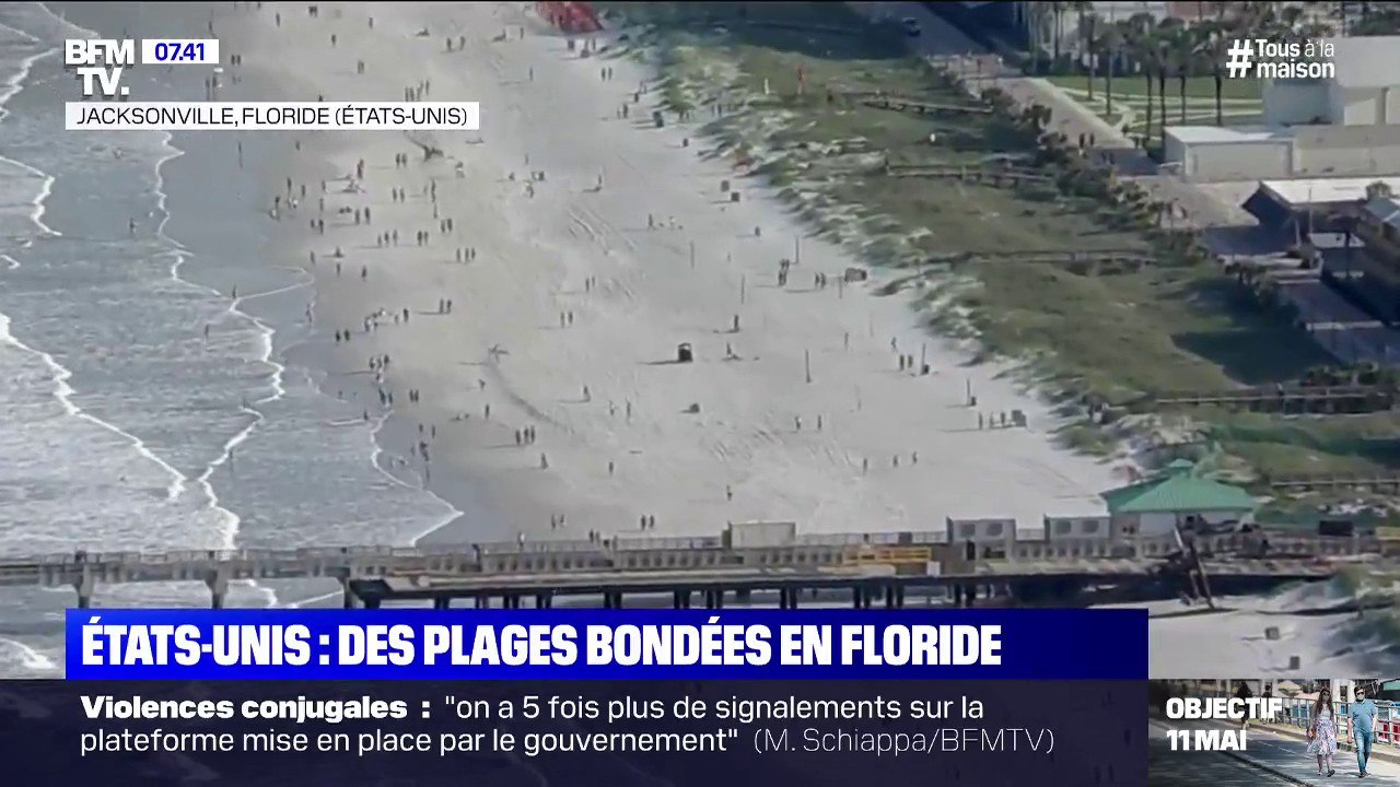 États-Unis: malgré l'épidémie de coronavirus, les plages de Floride sont bondées de monde
