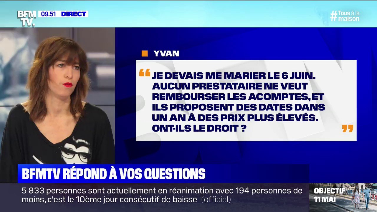 Je devais me marier le 6 juin, mais aucun prestataire ne veut me rembourser les acomptes, ont-ils le droit? BFMTV répond à vos questions