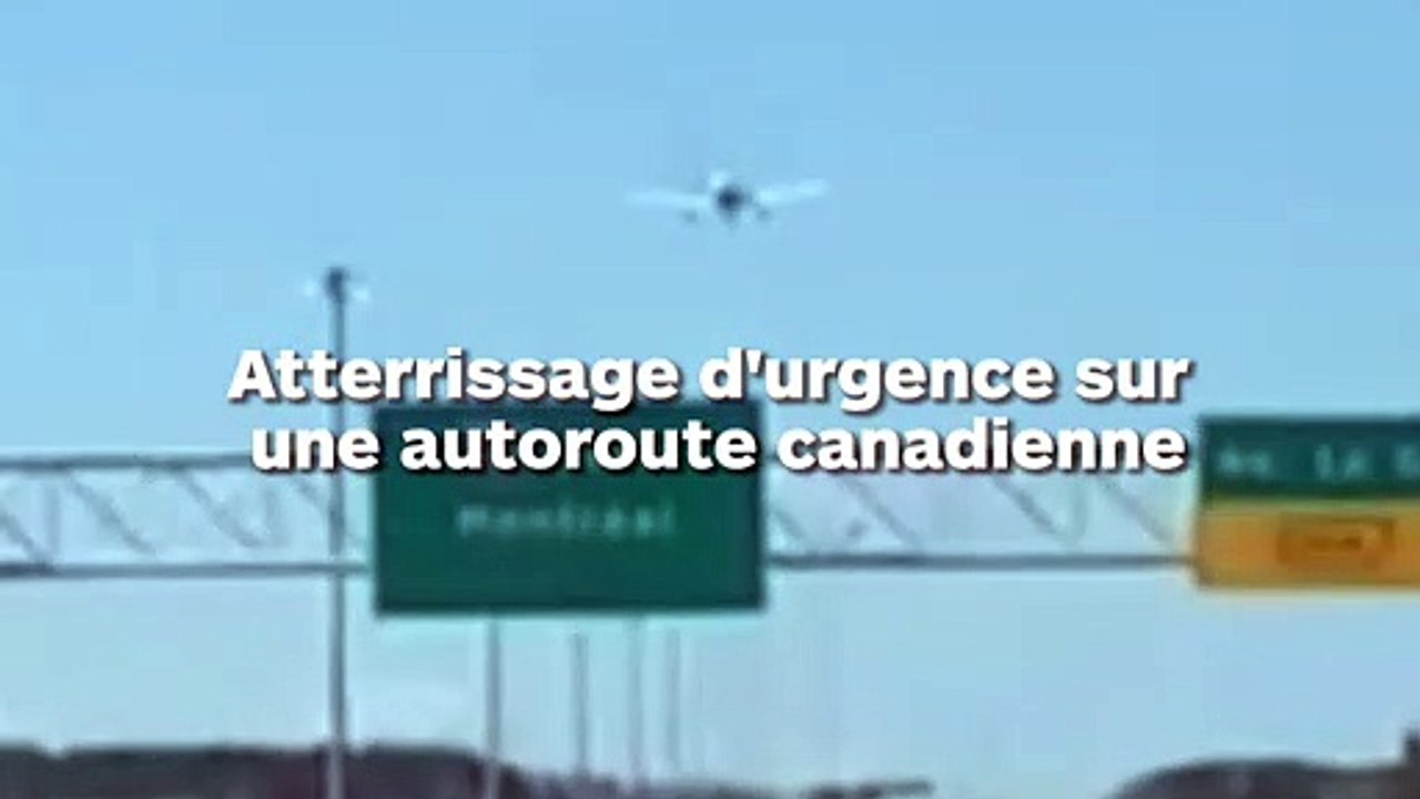 Un avion atterrit d'urgence sur une autoroute