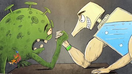 رسام كاريكاتير فلسطيني يستخدم فنّه للتوعية بمخاطر كورونا