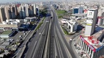 Kısıtlamanın 2‘inci gününde İstanbul’da yollar boş kaldı