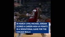 NBA Flashback - Michael Jordan scores career-high 69 points