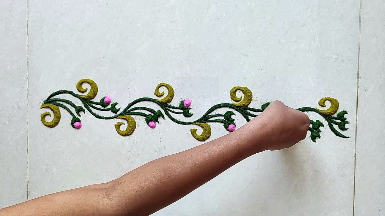 Super easy and Beautiful Border Rangoli design जो आप भी ...