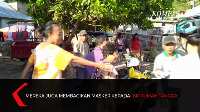 Komunitas Sepeda Lipat Gorontalo Bagikan 500 Masker Kepada Masyarakat
