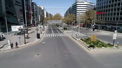 SOKAĞA ÇIKMA YASAĞI OLAN ANKARA HAVADAN BÖYLE GÖRÜNTÜLENDİ- 1