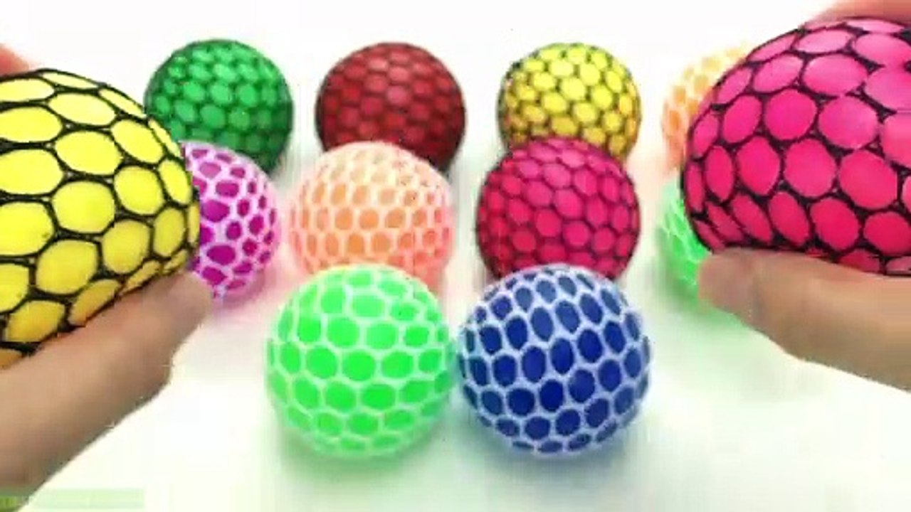 Fun Learning Colors with Squishy Balls and Unboxing Surprise Toys ...