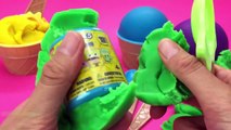 Play Doh Ice Cream Cups Suprise Sesame Street Spongebob Squarepants Kinder Ooshies Toys for Kids