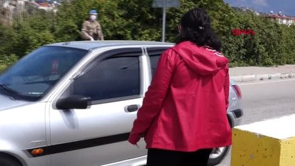 Balıkesir sınırında koronavirüs denetimi