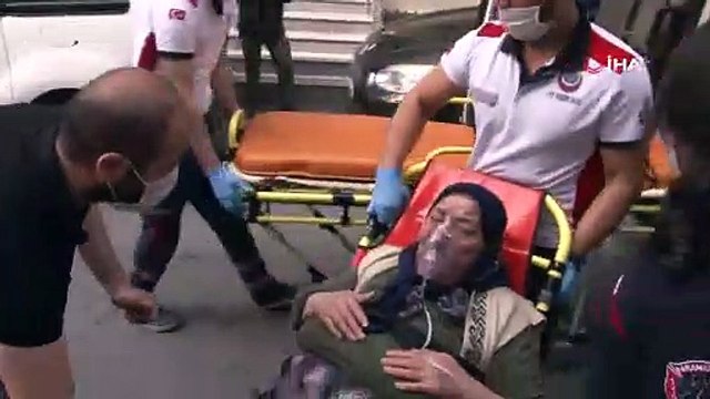 5 katlı binada çıkan yangın mahalleliyi sokağa döktü