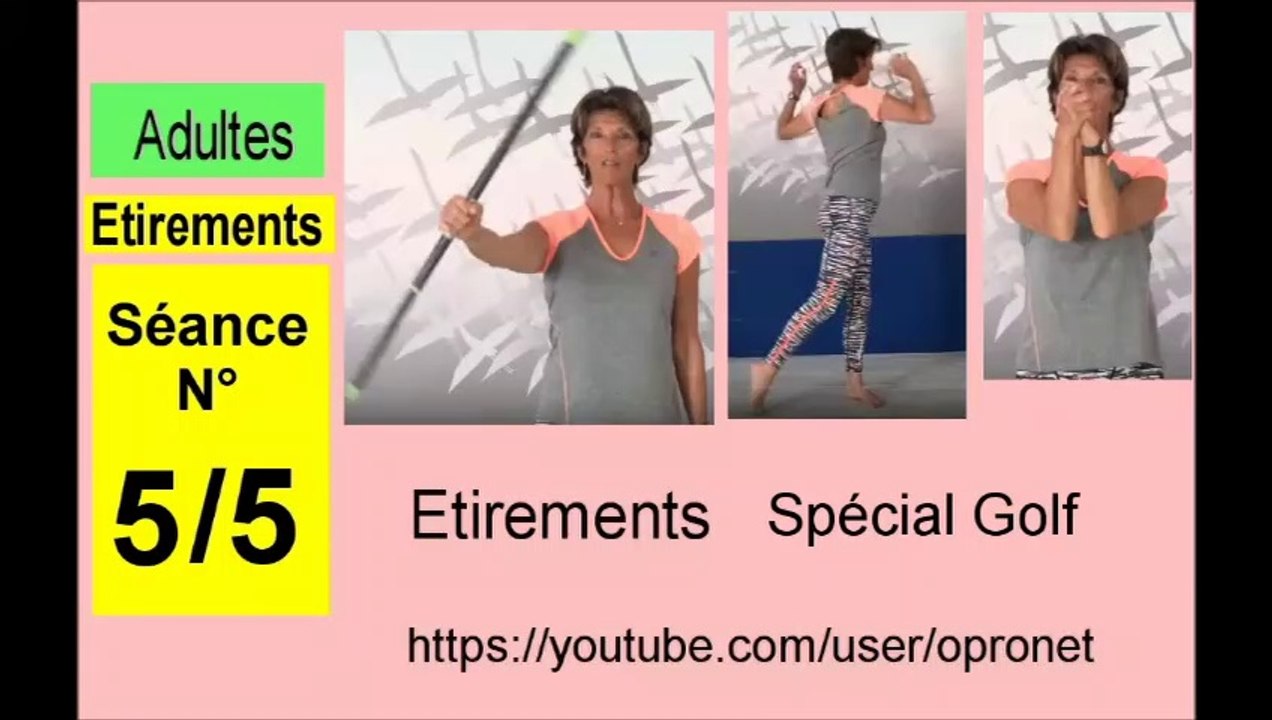 Gym douce  etirement séniors pour détente et mobilisation articulaire pour le bien-etre gym douce special golf golf