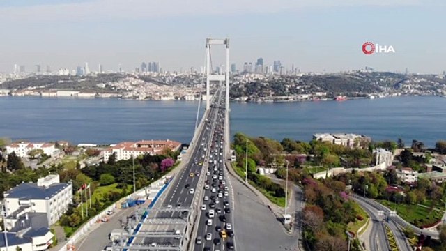 15 Temmuz Şehitler Köprüsü'nde oluşan trafik yoğunluğu