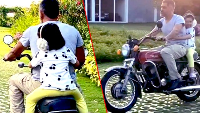 Full Vidoe: MSD & Ziva Dhoni Bike ride | Dhoni's Farm House | Sakshi Dhoni