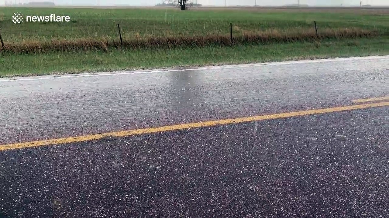 Large hailstones dumped on South Dakota as storms sweep across area