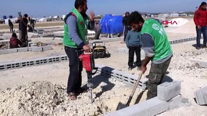 İHH'nın Suriye'deki briket ev projesi devam ediyor