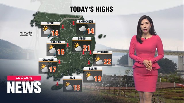 [Weather] Cooler than seasonal norms, spotty rain in inland regions