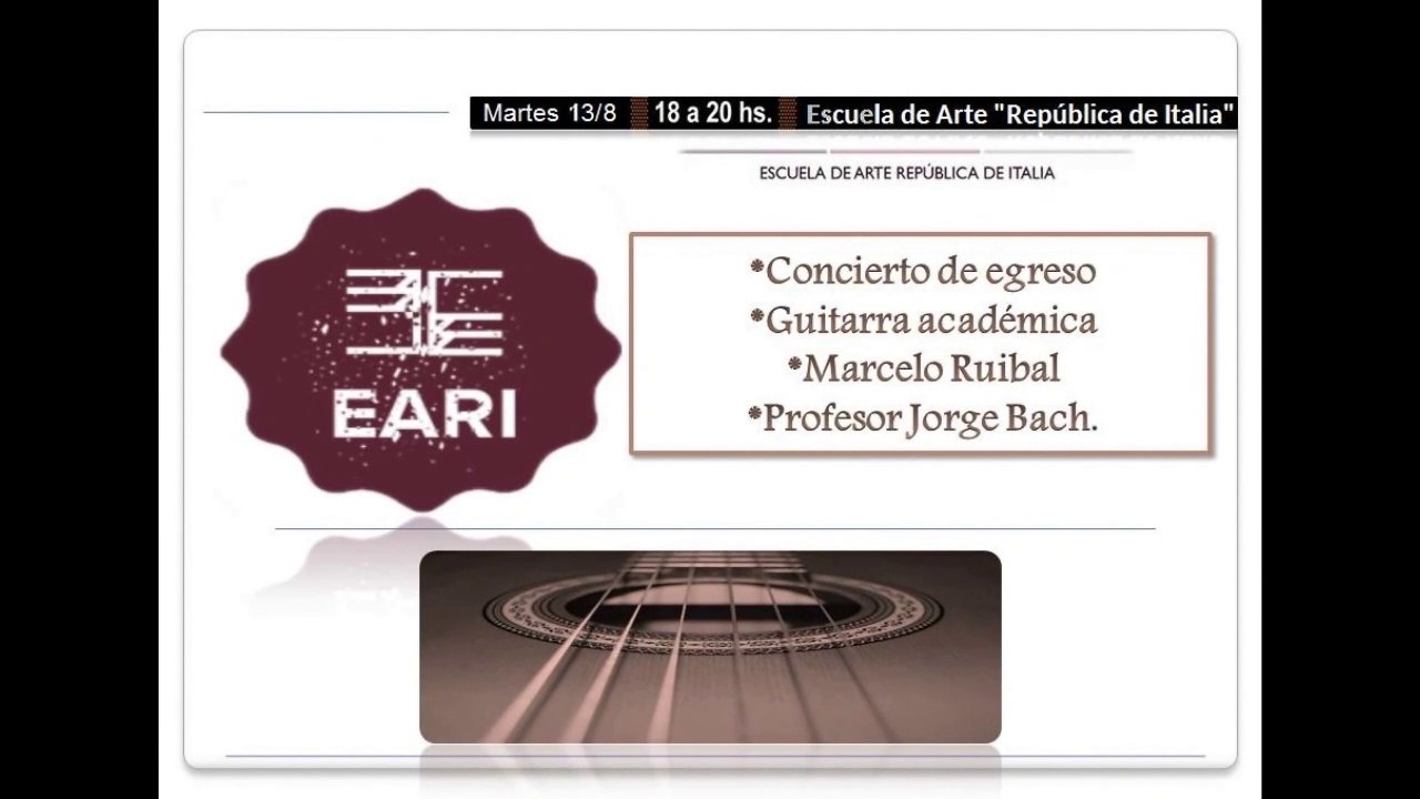Concierto de egreso, guitarra académica, 2da parte. Second part (Academic music graduation concert). (2019).