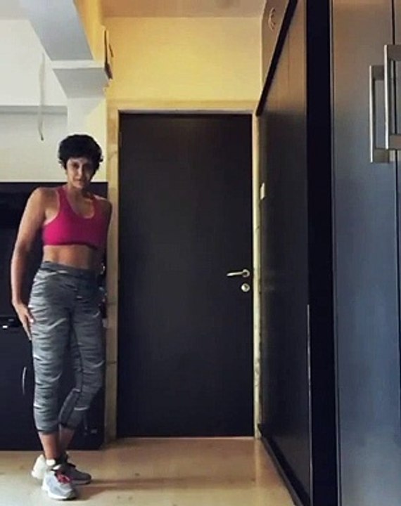 Mandira Bedi won't stop till she perfects the handstand