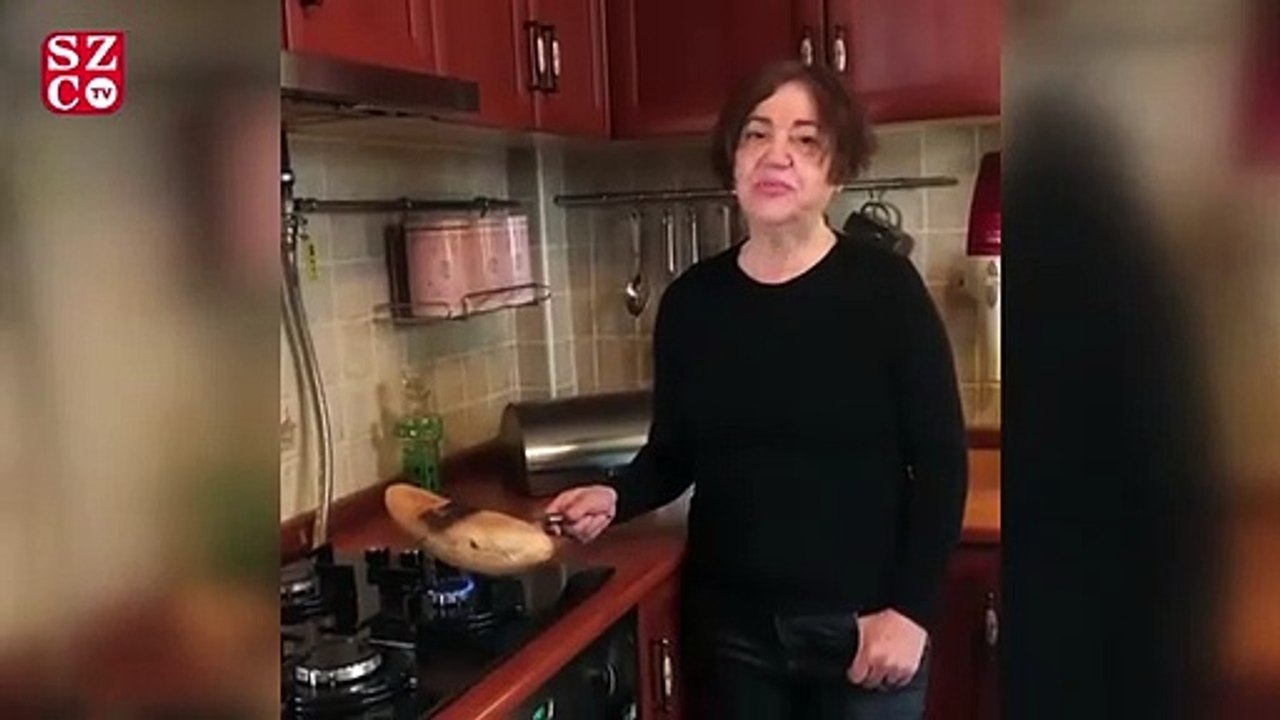 Nazan Öncel ekmeği böyle dezenfekte etti