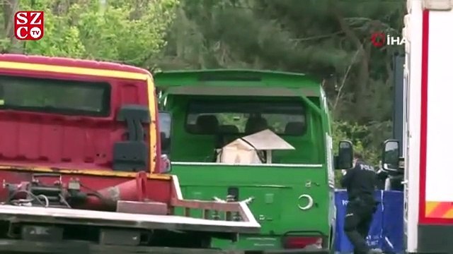 Yanan araçta feci şekilde can verdi