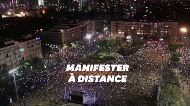 En Israël, 2000 manifestants pour sauver la démocratie s'adaptent au coronavirus