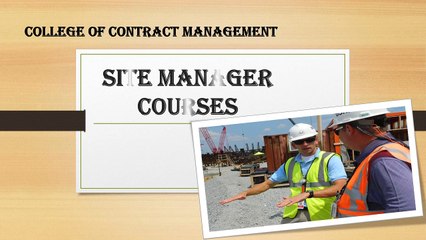 Site Manager Courses