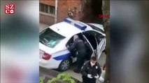Sırp polisinden karantinaya uymayan kişiye dayak