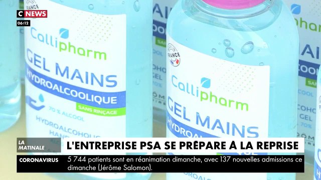 Coronavirus - A l'approche du déconfinement, les usines PSA se préparent à accueillir les salariés et à la mise en place de mesures de protection - VIDEO