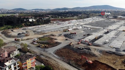 Sancaktepe’deki salgın hastanesinin yapımı devam ediyor
