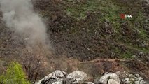 PKK'lı teröristler tarafından araziye tuzaklanan patlayıcı böyle imha edildi
