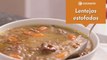 Lentejas estofadas con chorizo, receta TRADICIONAL de legumbres con ternera y chorizo- Cocinatis