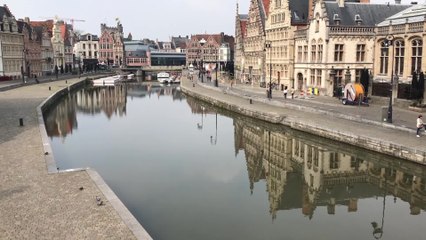 Coronavirus: la ville de Gand déserte