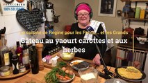 La recette du gâteau au yaourt carottes et aux herbes de Régine