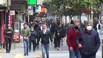 İstanbul'da sokağa çıkma yasağı sonrası cadde ve sokakların kalabalık olduğu gözlendi