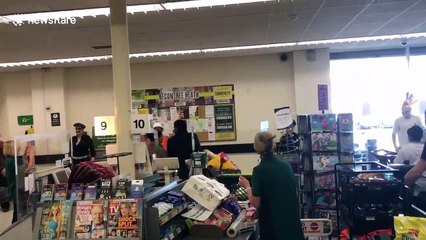 Morrisons staff perform YMCA to raise customer spirits during coronavirus
