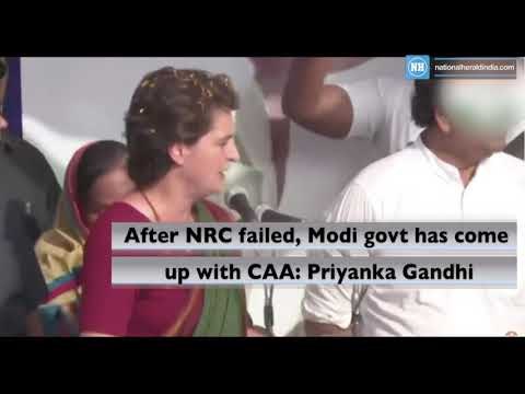 Priyanka becomes voice of people, attacks Modi over CAA, unrest, rape.