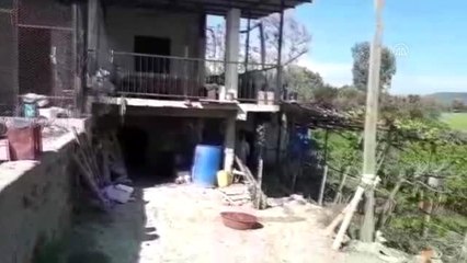 Kovid-19 hastası yaşlı çiftin hayvanlarına özenli bakım