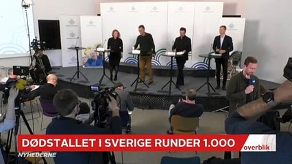 COVID-19; Dødstallet i Sverige runder 1.000 | Nyhederne | 2020 | TV2 Danmark