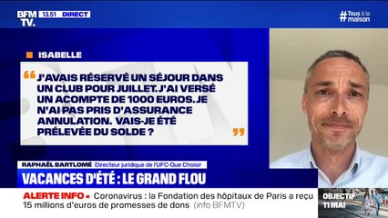 J'ai versé un acompte pour un club de vacances en juillet, vais-je être prélevée du solde? BFMTV répond à vos questions