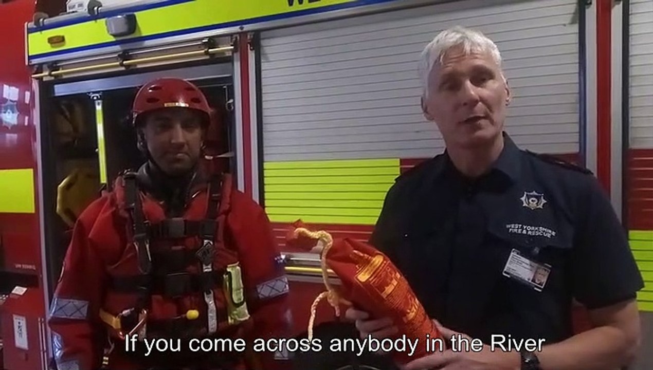 Leeds firefighters throw line